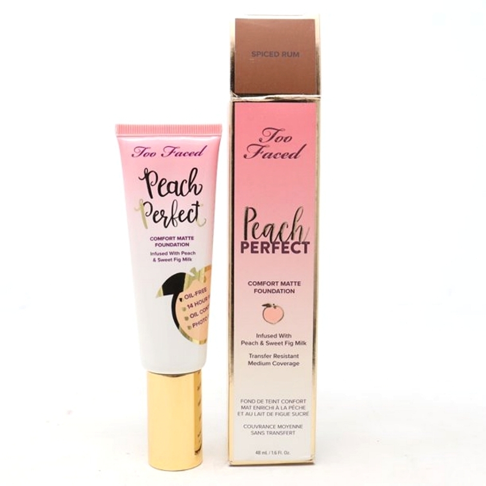 Two Faced Peach Perfect Oil-Free Long Wear Matte Liquid Foundation in Spiced Rum